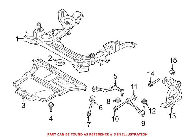 BMW Suspension Control Arm - Front Driver Left Forward 31126798253